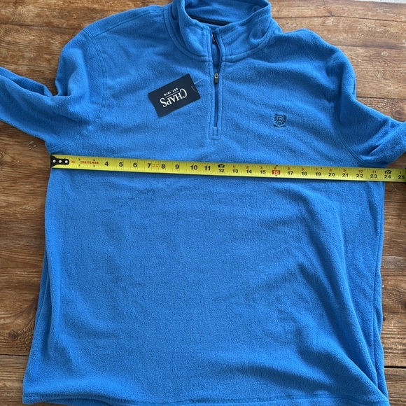 Chaps 1/4 Zip Soft Warm Fleece Pullover Sweatshirt Marine Blue Men’s XL New - Picture 9 of 10
